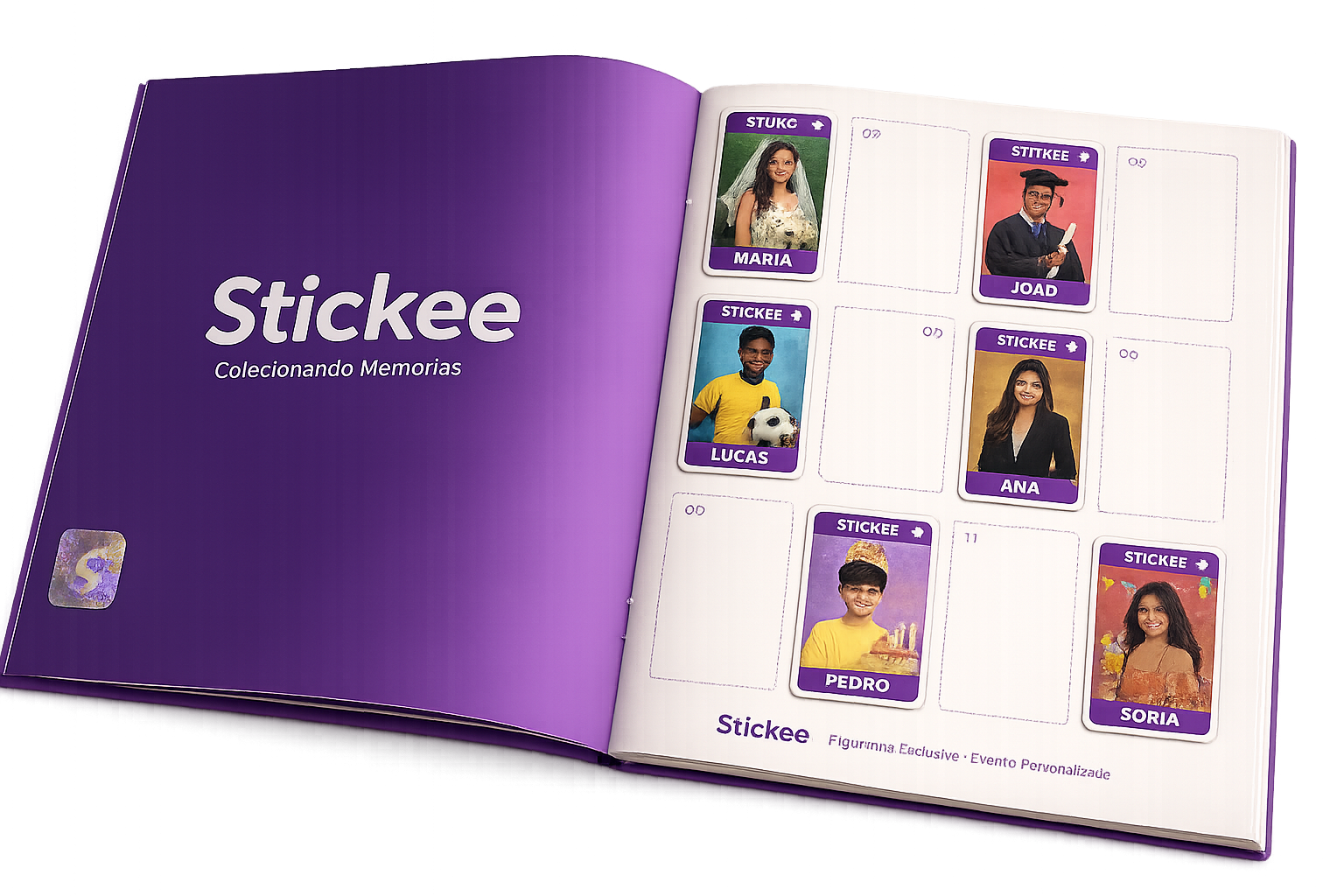 Álbum de figurinhas Stickee